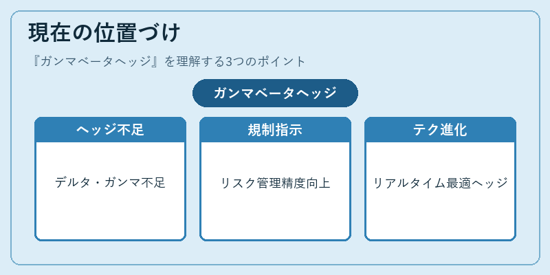 現在の位置づけ（ガンマベータヘッジ）の図解