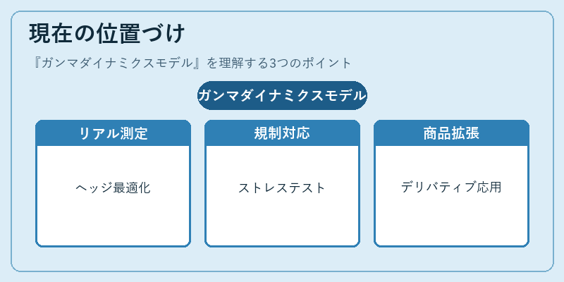 現在の位置づけ（ガンマダイナミクスモデル）の図解