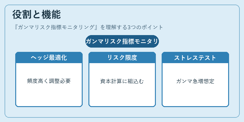 役割と機能（ガンマリスク指標モニタリング）の図解