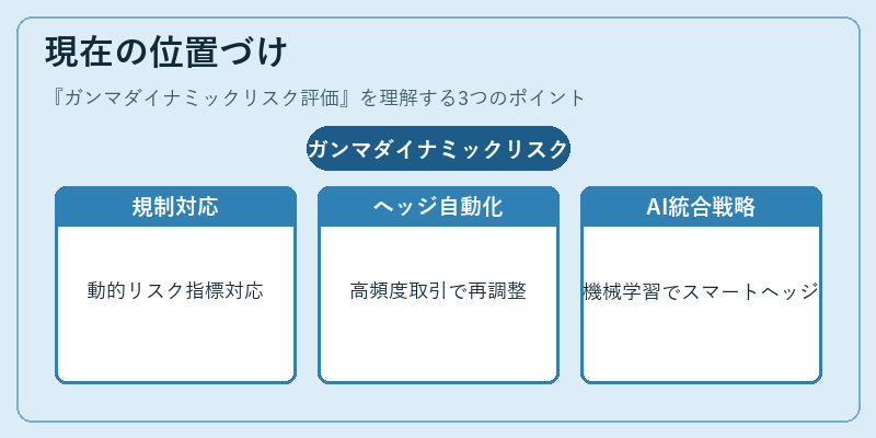 現在の位置づけ（ガンマダイナミックリスク評価）の図解