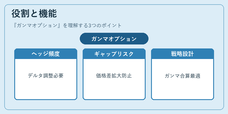 役割と機能（ガンマオプション）の図解