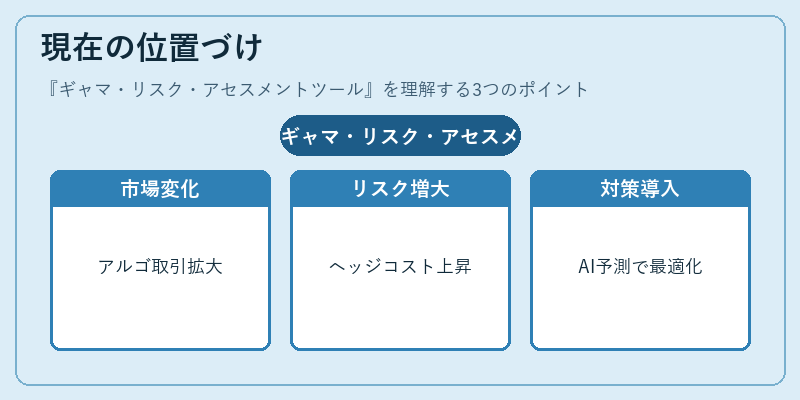 現在の位置づけ（ギャマ・リスク・アセスメントツール）の図解