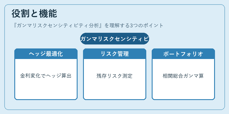 役割と機能（ガンマリスクセンシティビティ分析）の図解
