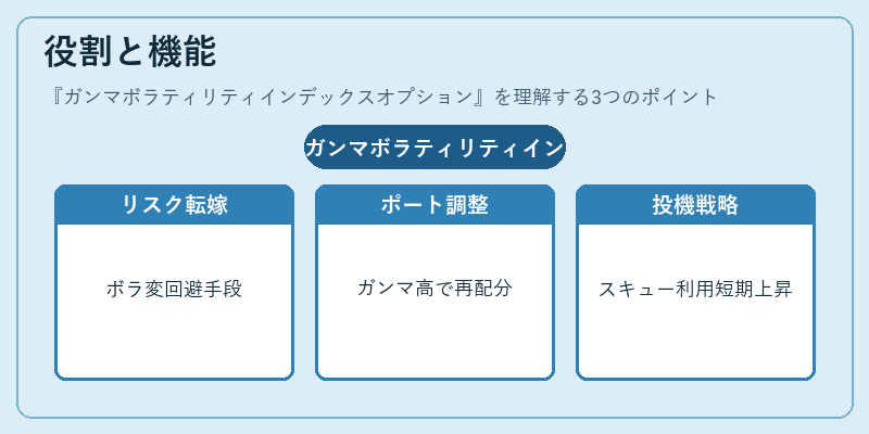 役割と機能(ガンマボラティリティインデックスオプション)の図解