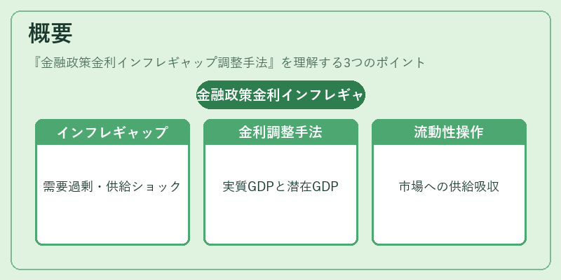 概要（金融政策金利インフレギャップ調整手法）の図解