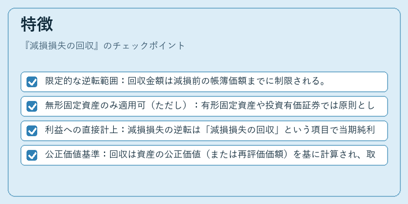 特徴（減損損失の回収）の図解