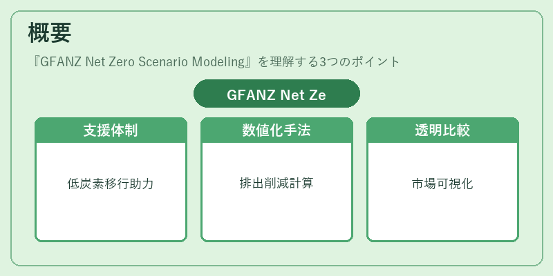 概要（GFANZ Net Zero Scenario Modeling）の図解