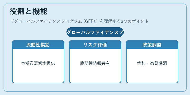役割と機能(グローバルファイナンスプログラム (GFP))の図解
