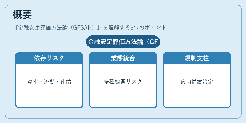概要（金融安定評価方法論（GFSAH））の図解