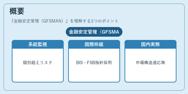 概要（金融安定管理（GFSMAN））の図解