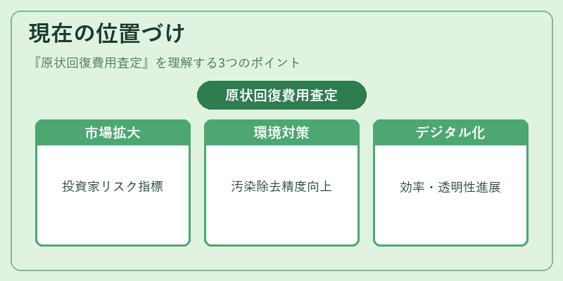 現在の位置づけ(原状回復費用査定)の図解