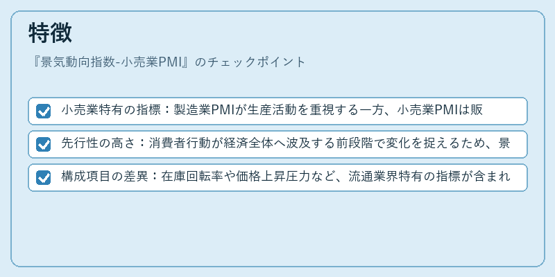 特徴（景気動向指数-小売業PMI）の図解