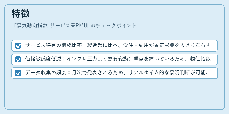 特徴（景気動向指数-サービス業PMI）の図解