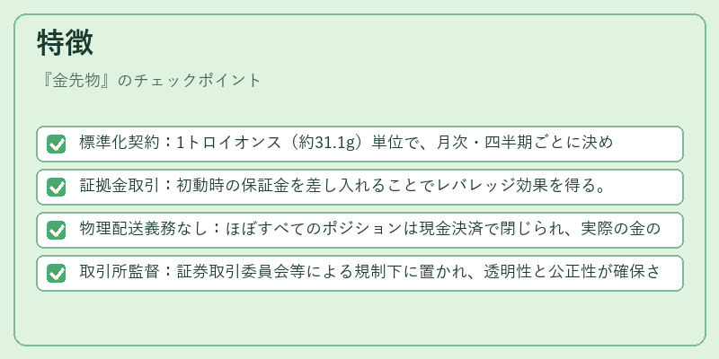 特徴（金先物）の図解