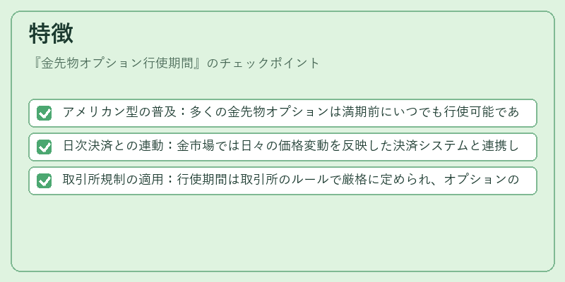 特徴(金先物オプション行使期間)の図解
