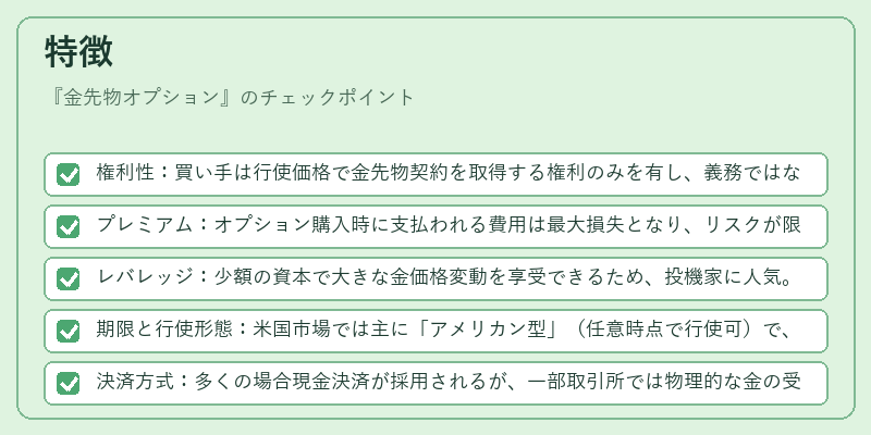 特徴（金先物オプション）の図解