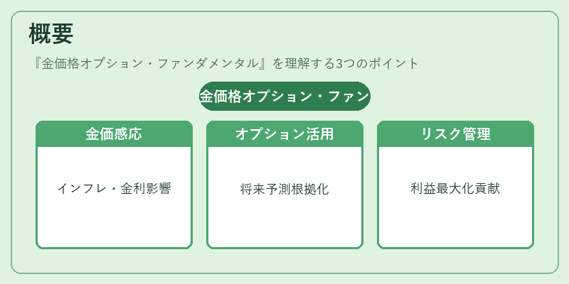 概要（金価格オプション・ファンダメンタル）の図解