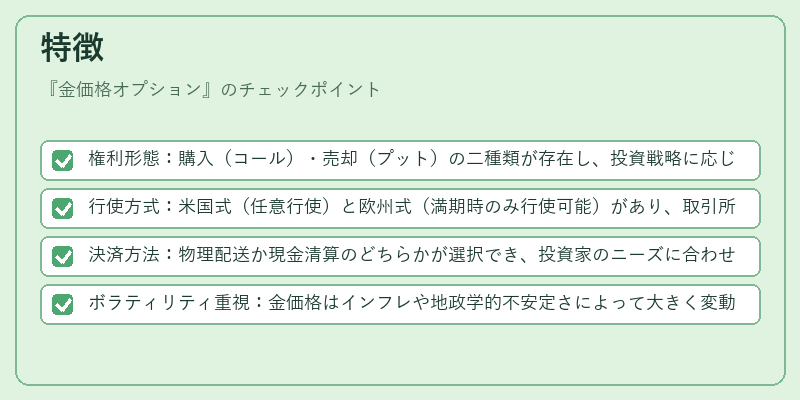 特徴（金価格オプション）の図解