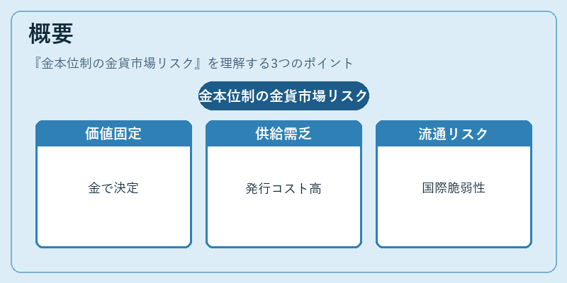 概要（金本位制の金貨市場リスク）の図解