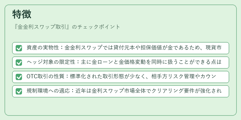 特徴（金金利スワップ取引）の図解