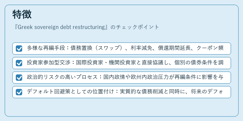 特徴（Greek sovereign debt restructuring）の図解