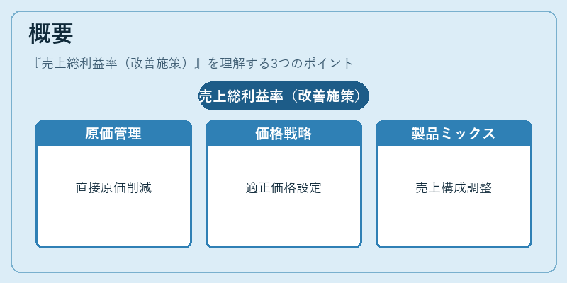 概要（売上総利益率（改善施策））の図解