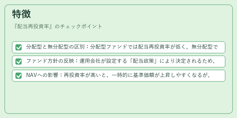 特徴（配当再投資率）の図解