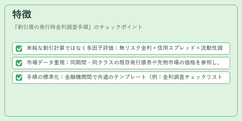 特徴(割引債の発行時金利調査手順)の図解