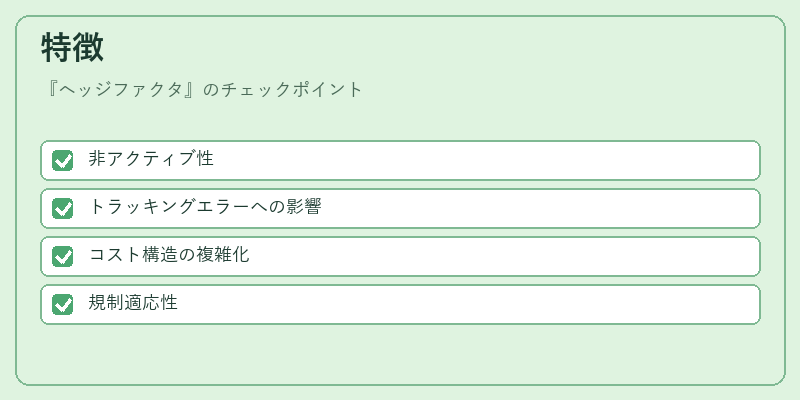 特徴（ヘッジファクタ）の図解