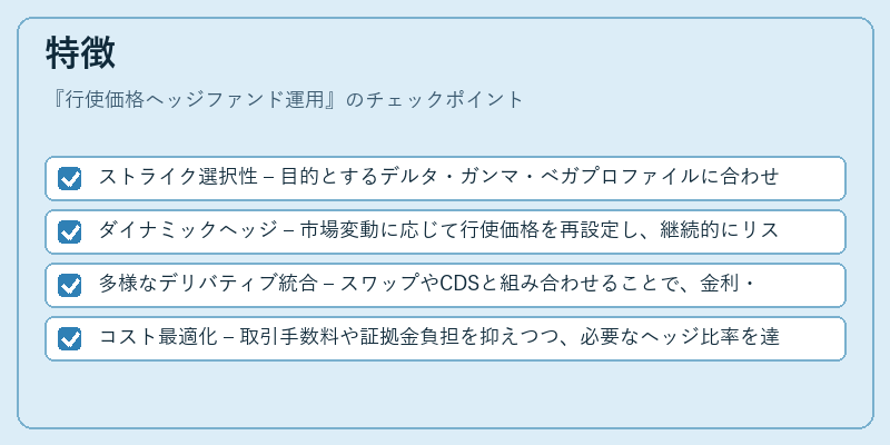 特徴(行使価格ヘッジファンド運用)の図解