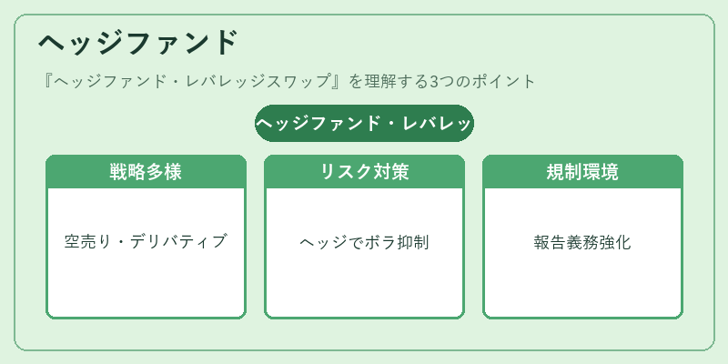 ヘッジファンド（ヘッジファンド・レバレッジスワップ）の図解