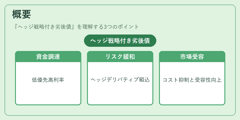 概要（ヘッジ戦略付き劣後債）の図解