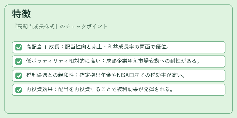 特徴(高配当成長株式)の図解