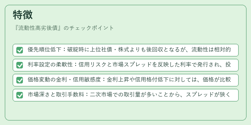 特徴（流動性高劣後債）の図解