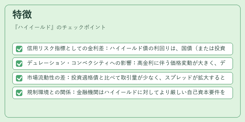 特徴(ハイイールド)の図解