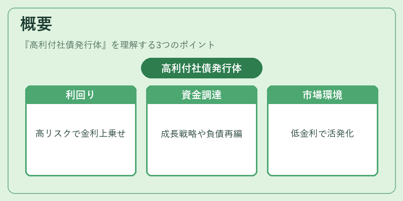 概要（高利付社債発行体）の図解