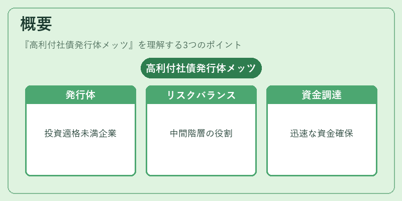 概要(高利付社債発行体メッツ)の図解