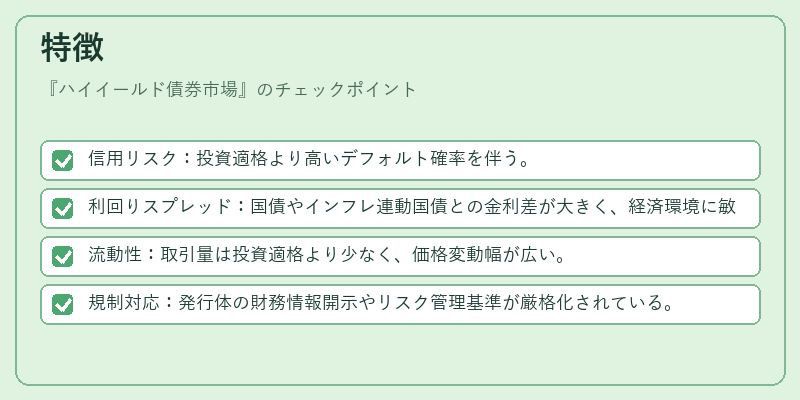 特徴（ハイイールド債券市場）の図解