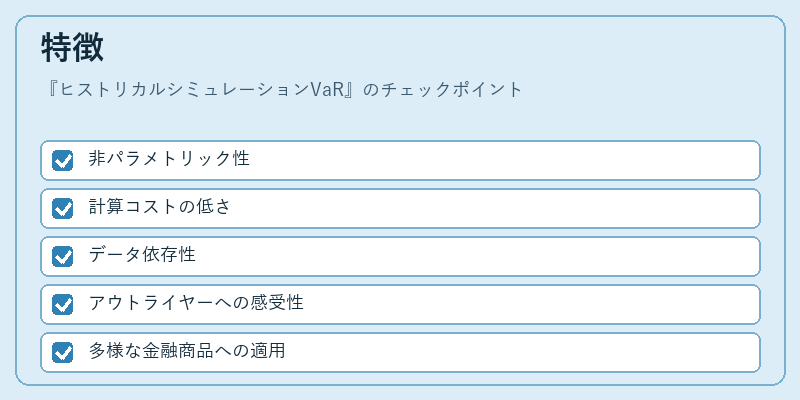 特徴(ヒストリカルシミュレーションVaR)の図解