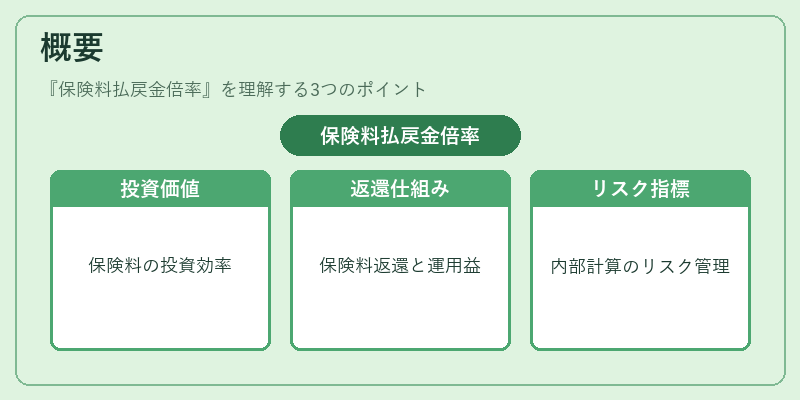 概要（保険料払戻金倍率）の図解