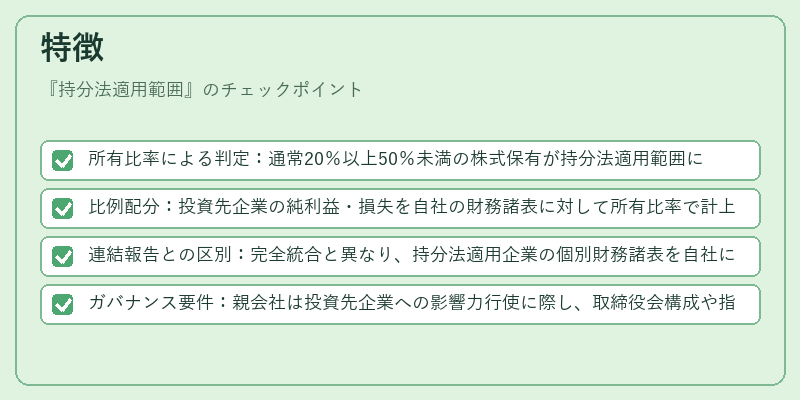 特徴（持分法適用範囲）の図解