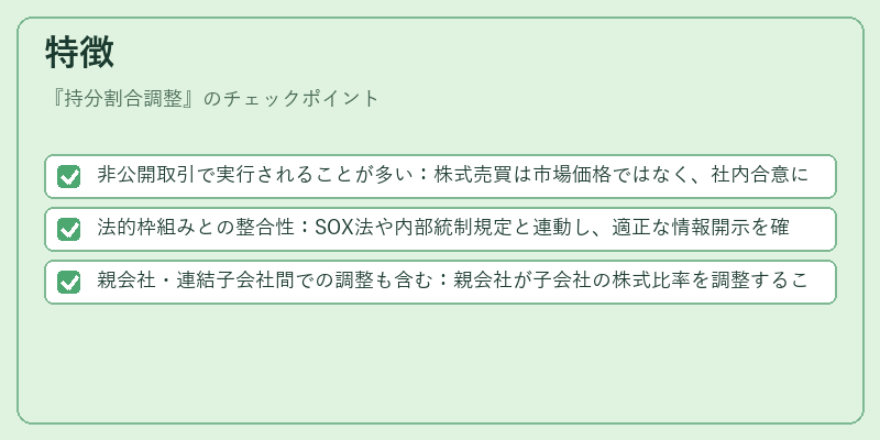 特徴（持分割合調整）の図解