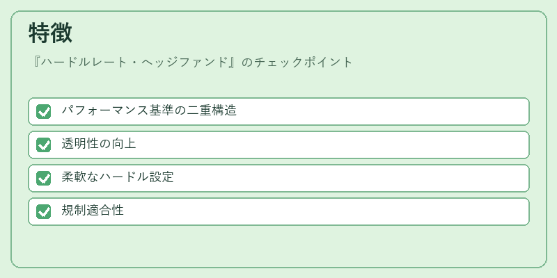 特徴（ハードルレート・ヘッジファンド）の図解
