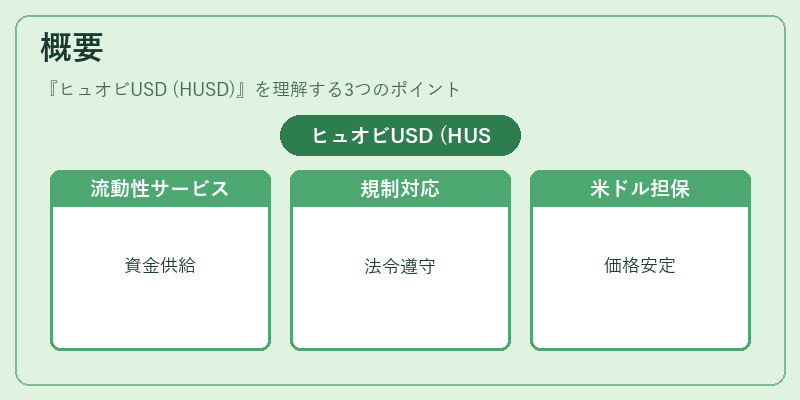 概要（ヒュオビUSD (HUSD)）の図解