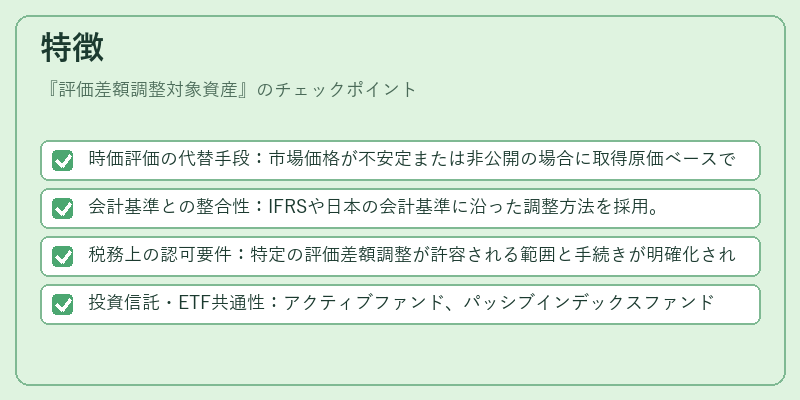 特徴（評価差額調整対象資産）の図解