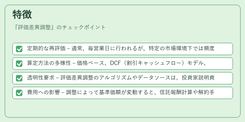 特徴（評価差異調整）の図解