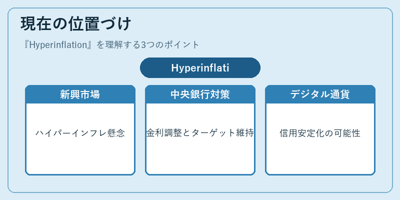現在の位置づけ（Hyperinflation）の図解