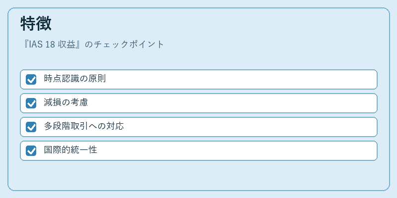 特徴（IAS 18 収益）の図解