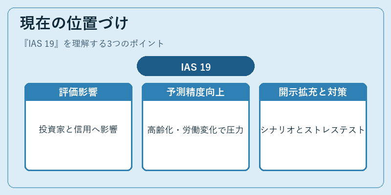 現在の位置づけ（IAS 19）の図解
