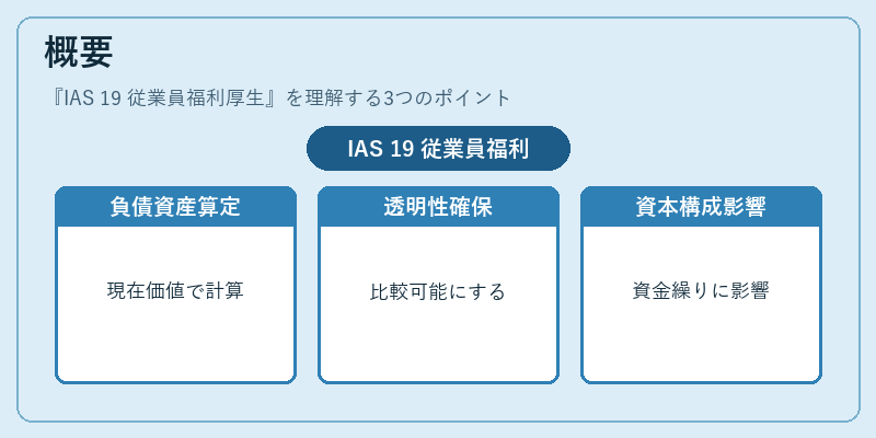 概要（IAS 19 従業員福利厚生）の図解